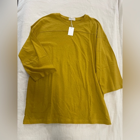 Boheme Goods Saffron Football Tee NWT - Picture 3 of 5